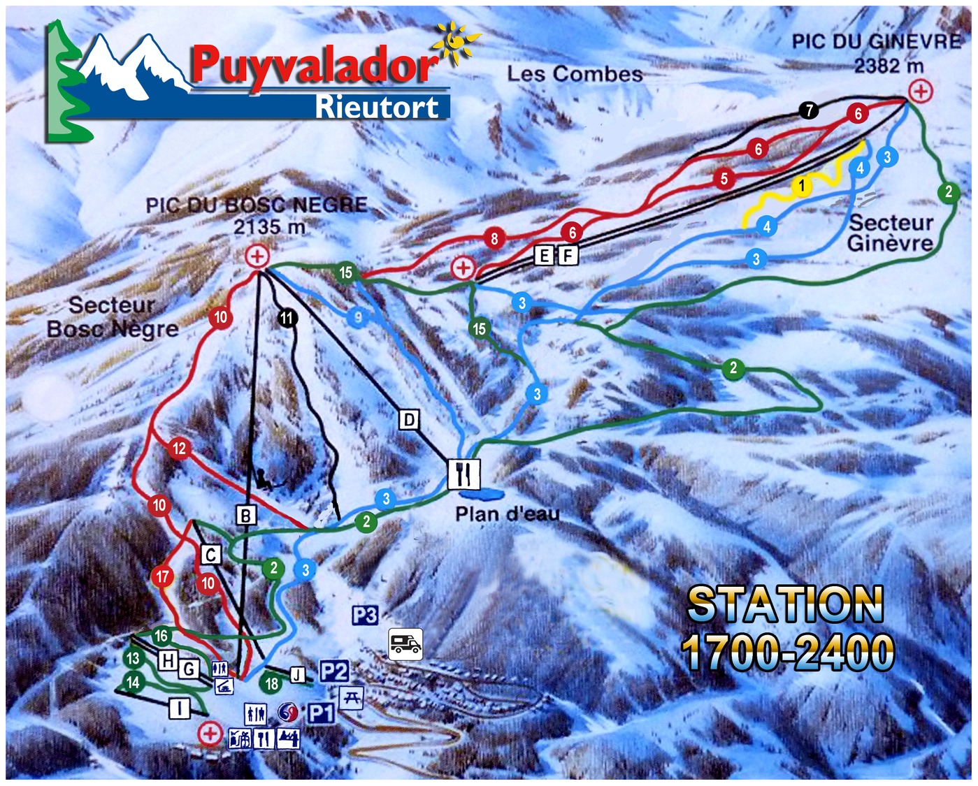 Domaine skiable de Puyvalador dans les Pyrénées Française
