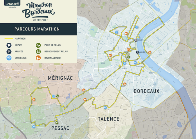 Ou passe le Marathon de Bordeaux 2016